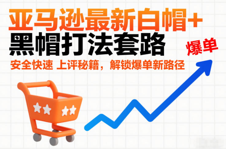 亚马逊最新白帽+黑帽打法套路，安全快速上评秘籍，解锁爆单新路径-项目创薪