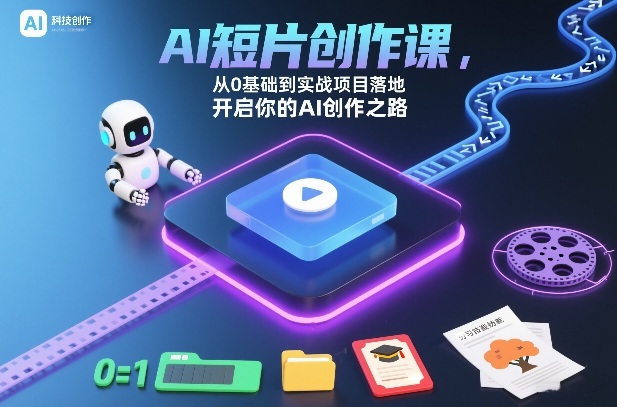 AI短片创作课，从0基础到实战项目落地，开启你的AI创作之路-项目创薪