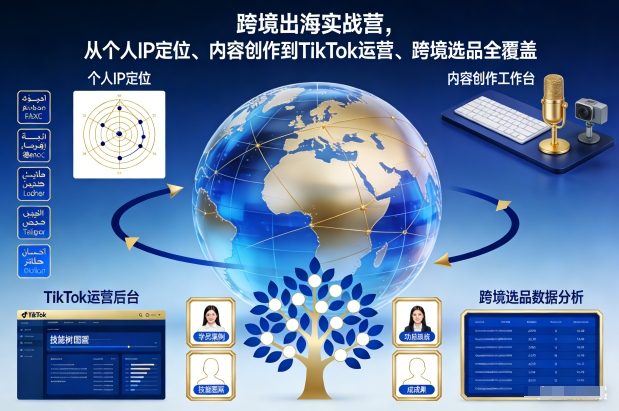 跨境出海实战营，从个人IP定位、内容创作到TikTok运营、跨境选品全覆盖-项目创薪