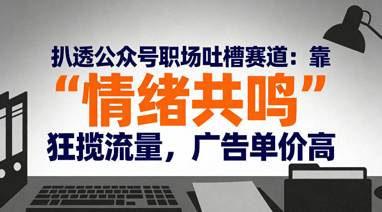 扒透公众号职场吐槽赛道：靠“情绪共鸣”狂揽流量，广告单价高-项目创薪