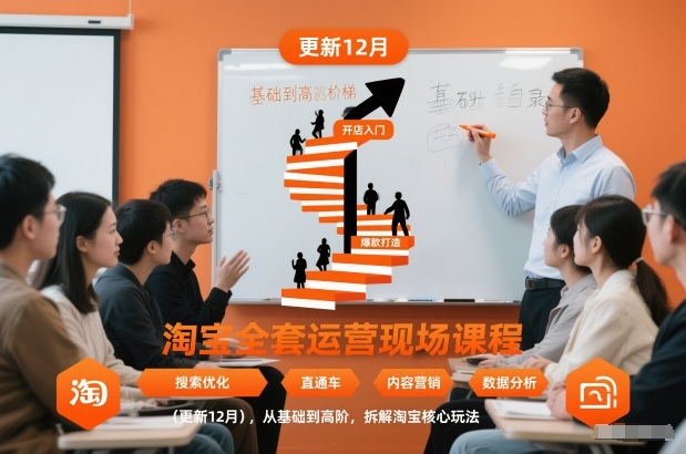 淘宝全套运营现场课程(更新26年1月)，从基础到高阶，拆解淘宝核心玩法-项目创薪