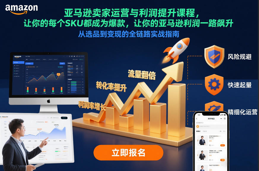 亚马逊卖家运营与利润提升课程，让你的每个SKU都成为爆款，让你的亚马逊利润一路飙升(更新12月)-项目创薪