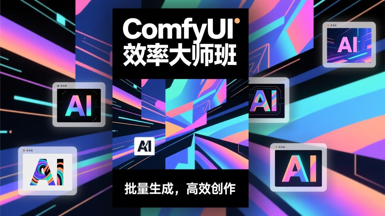 ComfyUI效率大师班：工作流搭建，批量生成，将个人AI出图效率提升5-10倍，月接单收入1-3万-项目创薪