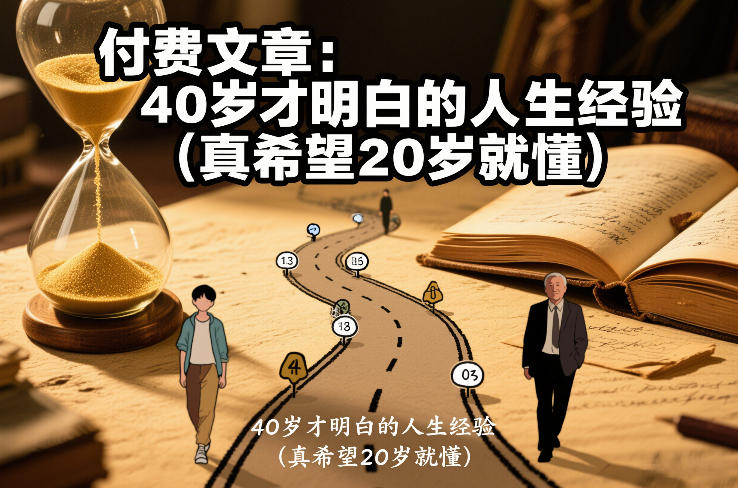 付费文章：40岁才明白的人生经验(真希望20岁就懂)-项目创薪