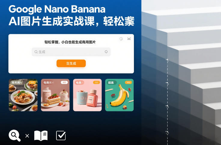 Google Nano Banana AI图片生成实战课，轻松掌握，小白也能生成商用图片-项目创薪