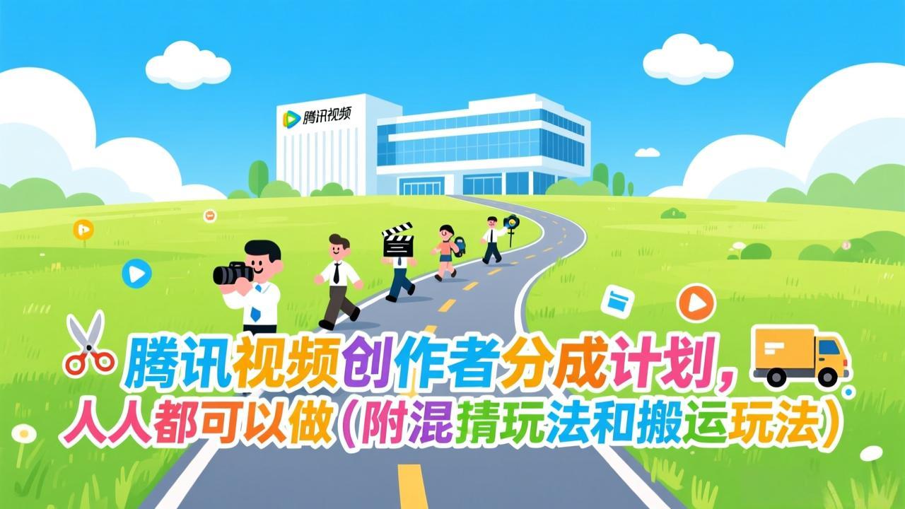 腾讯视频创作者分成计划，人人都可以做(附混剪玩法和搬运玩法-项目创薪