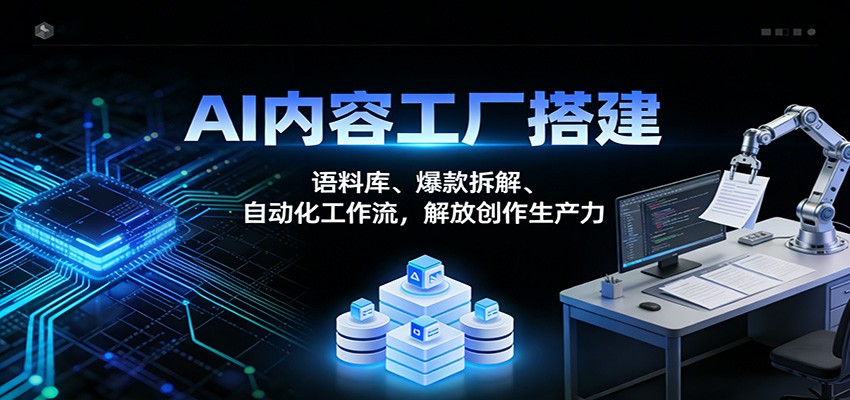 AI内容工厂搭建：语料库、爆款拆解、自动化工作流，解放创作生产力-项目创薪