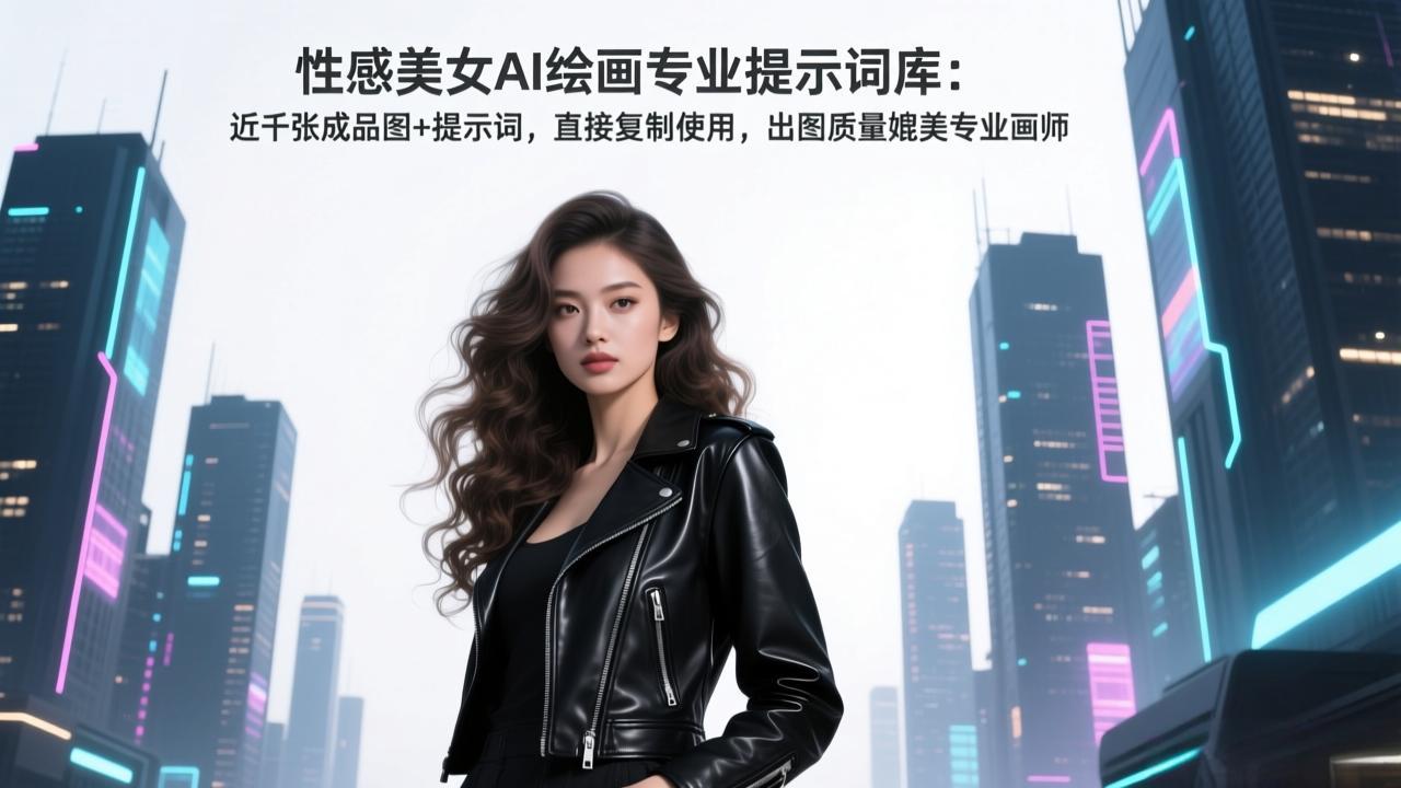 性感美女AI绘画专业提示词库：近千张成品图+提示词，直接复制使用，出图质量媲美专业画师-项目创薪