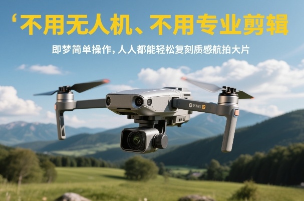 不用无人机、不用专业剪辑，即梦简单操作，人人都能轻松复刻质感航拍大片-项目创薪