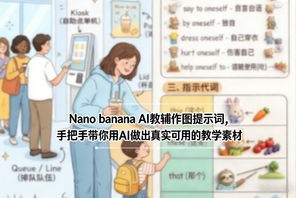 Nano banana AI教辅作图提示词，手把手带你用AI做出真实可用的教学素材-项目创薪