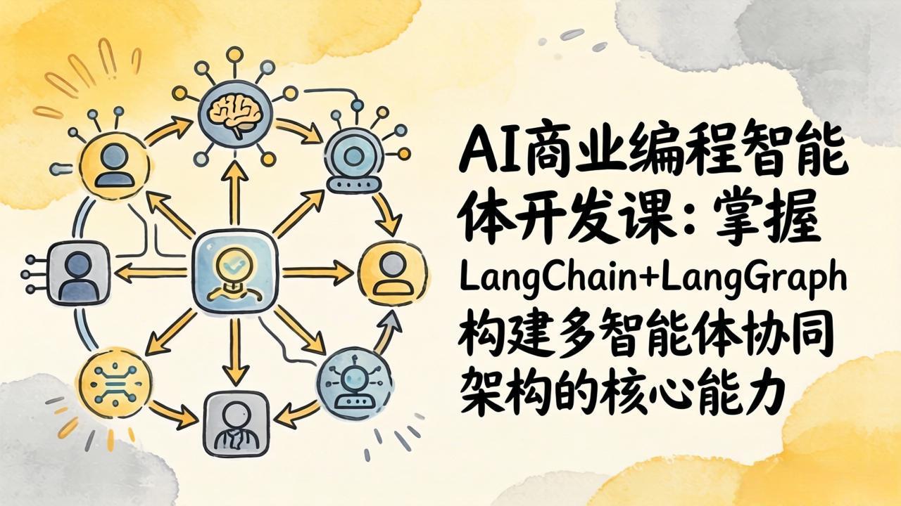 AI商业编程智能体开发课：掌握LangChain+LangGraph构建多智能体协同架构的核心能力-项目创薪