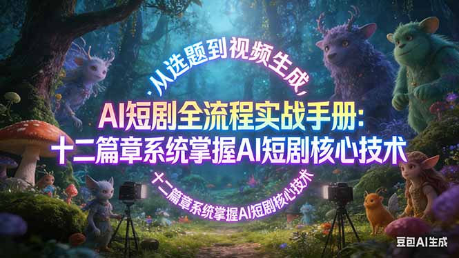 AI 短剧全流程实战手册：从选题到视频生成，十二篇章系统掌握 AI 短剧核心技术-项目创薪