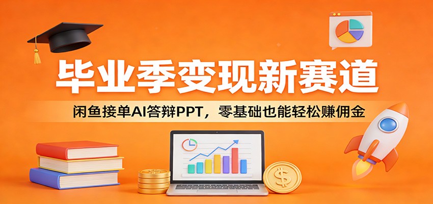毕业季变现新赛道：闲鱼接单AI答辩PPT，零基础也能轻松赚佣金-项目创薪