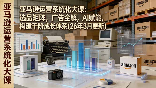 亚马逊运营系统化大课：选品矩阵，广告全解，AI赋能，构建千阶成长体系(26年3月更新-项目创薪