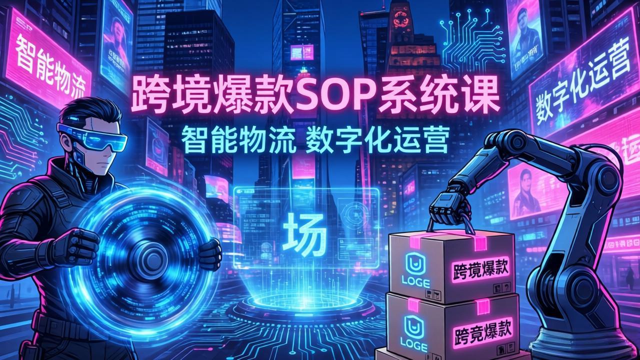 跨境爆款SOP系统课，“内容飞轮+精准投放+AI自动化”为核心，拆解“人×货×场”黄金公式-项目创薪