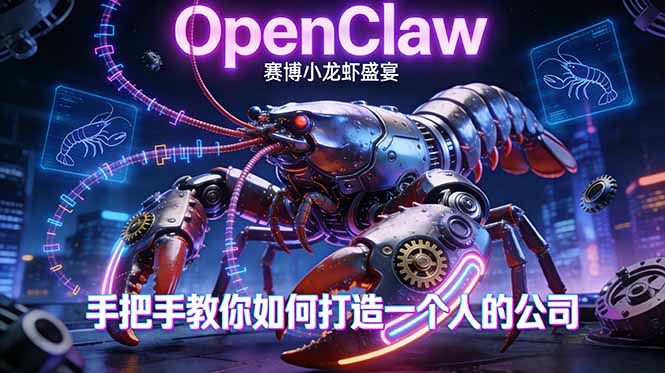OpenClaw，小龙虾-从产品到爆款的成长之路，手把手教你如何打造一个人的公司-项目创薪