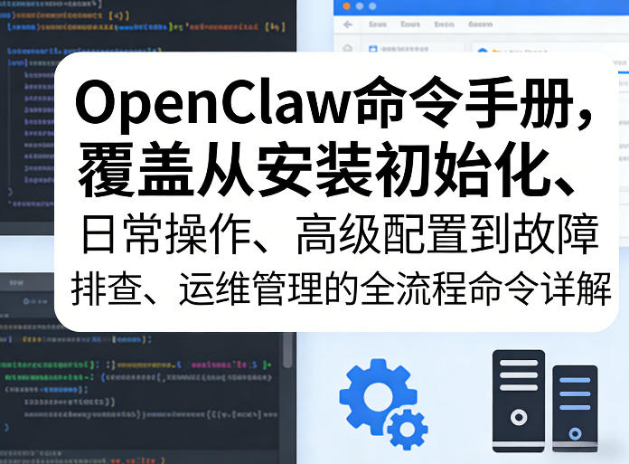 OpenClaw命令手册，覆盖从安装初始化、日常操作、高级配置到故障排查、运维管理的全流程命令详解-项目创薪