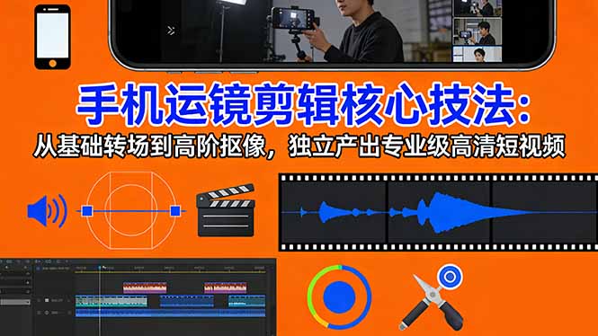 手机运镜 剪辑核心技法：从基础转场到高阶抠像，独立产出专业级高清短视频-项目创薪