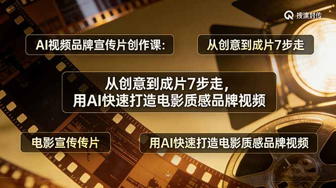 AI视频品牌宣传片创作课：从创意到成片7步走，用AI快速打造电影质感品牌视频-项目创薪