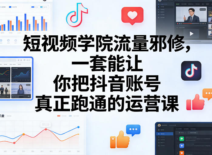 短视频学院流量邪修，一套能让你把抖音账号真正跑通的运营课-项目创薪