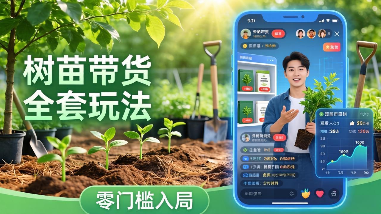 视频号AI树苗带货全套玩法：零门槛入局，掌握豆包、千问等AI工具制作树苗视频的全套流程-项目创薪
