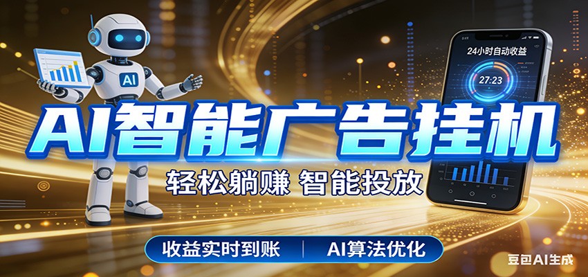智能广告挂机新时代，利用碎片化时间实现稳定被动收益，AI帮你持续盈利-项目创薪