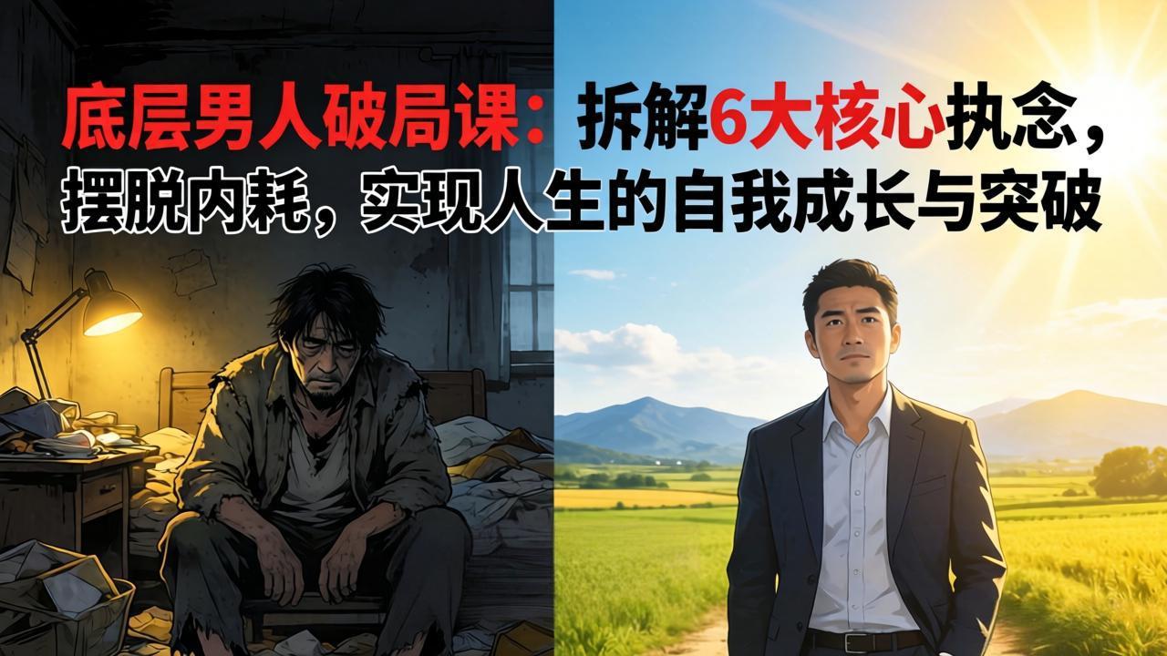 付费文章：底层男人破局课：拆解 6 大核心执念，摆脱内耗，实现人生的自我成长与突破-项目创薪